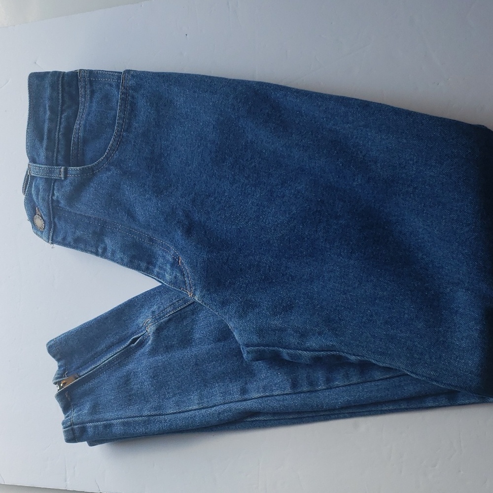 Vintage Express High Waist Mom Jeans with Zipper Ankle Size 7/8